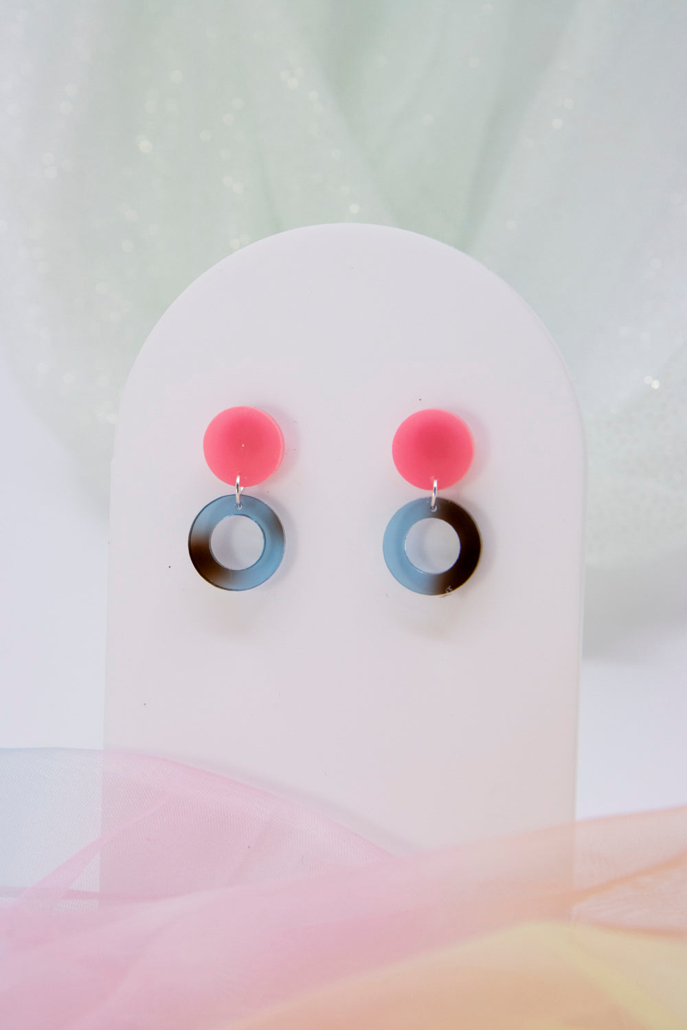 "LENA" Blue Tortoiseshell Earring Geometric
