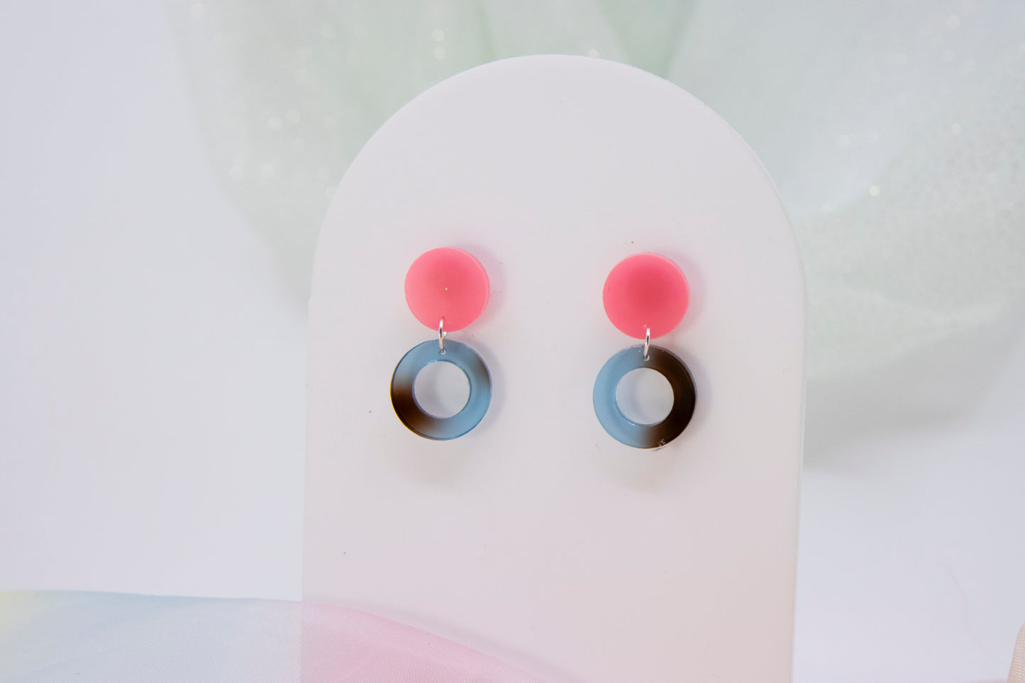 "LENA" Blue Tortoiseshell Earring Geometric