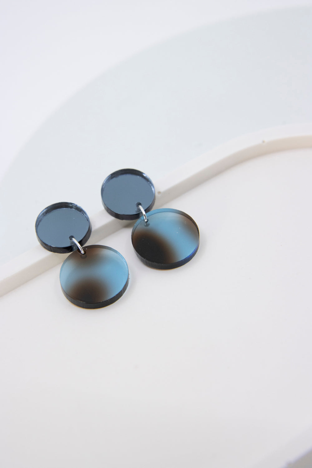 Elegante Schildpatt OhrStecker "NENA" mit Spiegeleffect