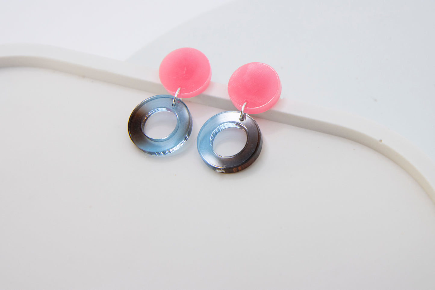 "LENA" Blue Tortoiseshell Earring Geometric