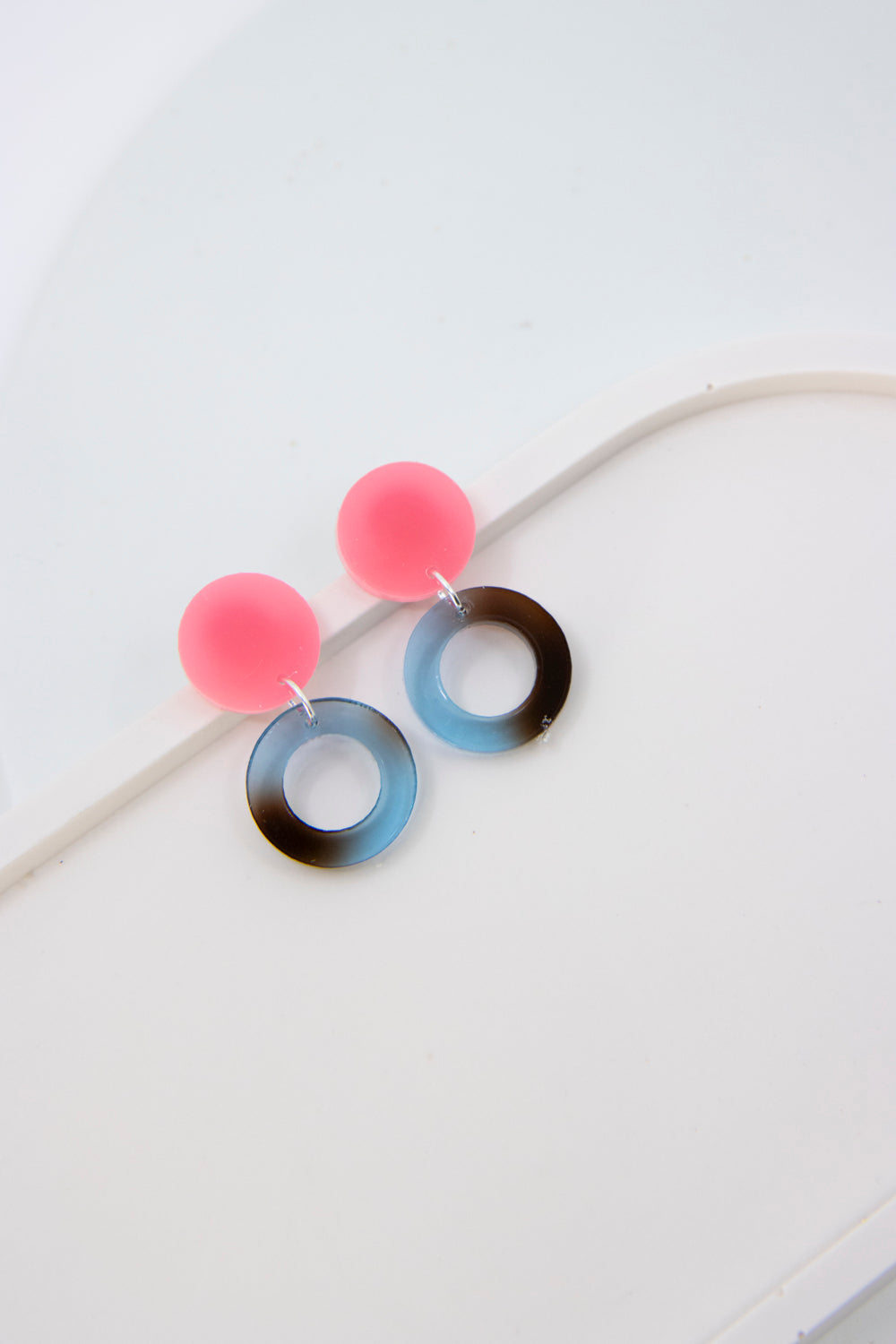 "LENA" Blue Tortoiseshell Earring Geometric
