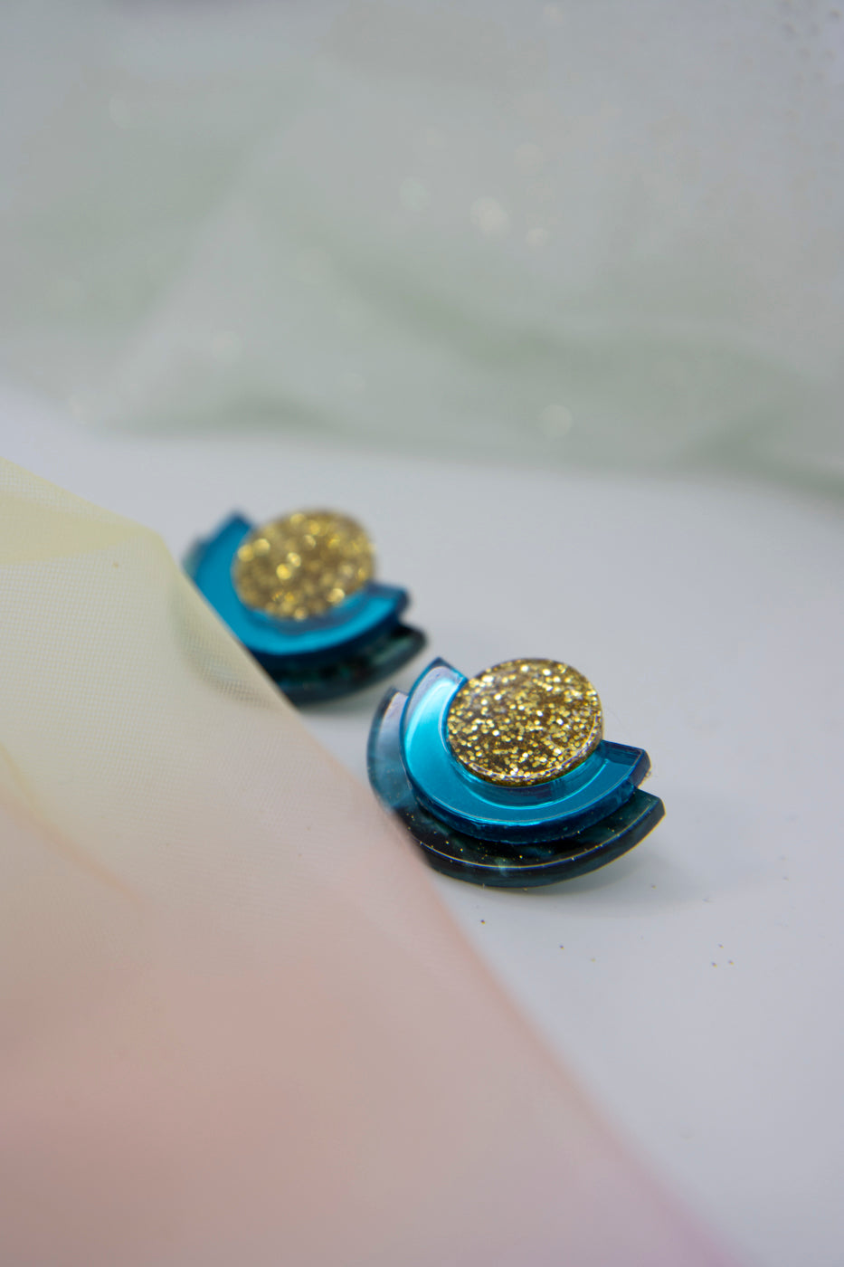 NINA earrings – Geometric design with colorful accents