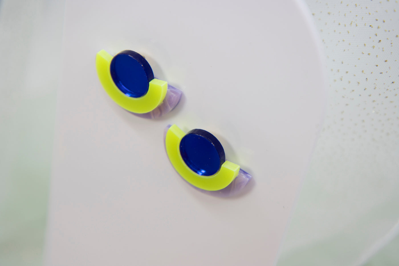 Earrings NINA Eye-catching design with bright colors made of acrylic