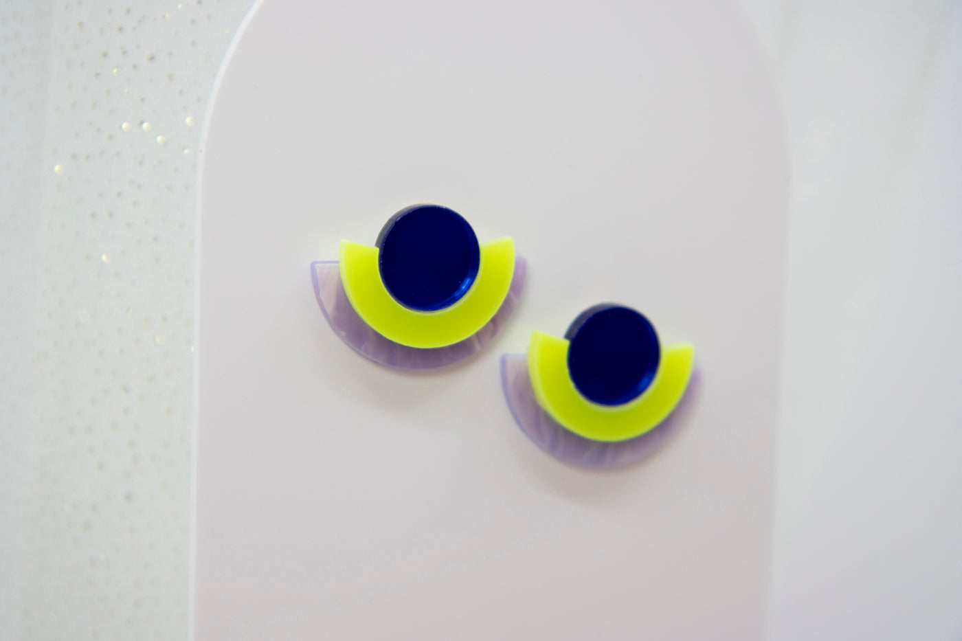 Earrings NINA Eye-catching design with bright colors made of acrylic