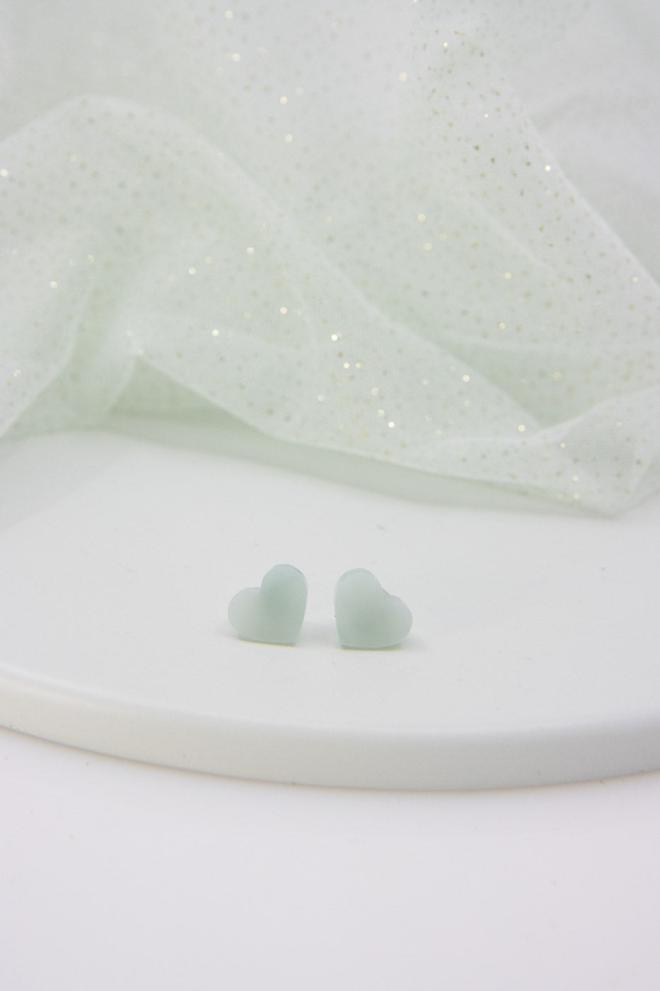 MARBLE Mini Heart Acrylic Earrings – Design with a unique play of colors