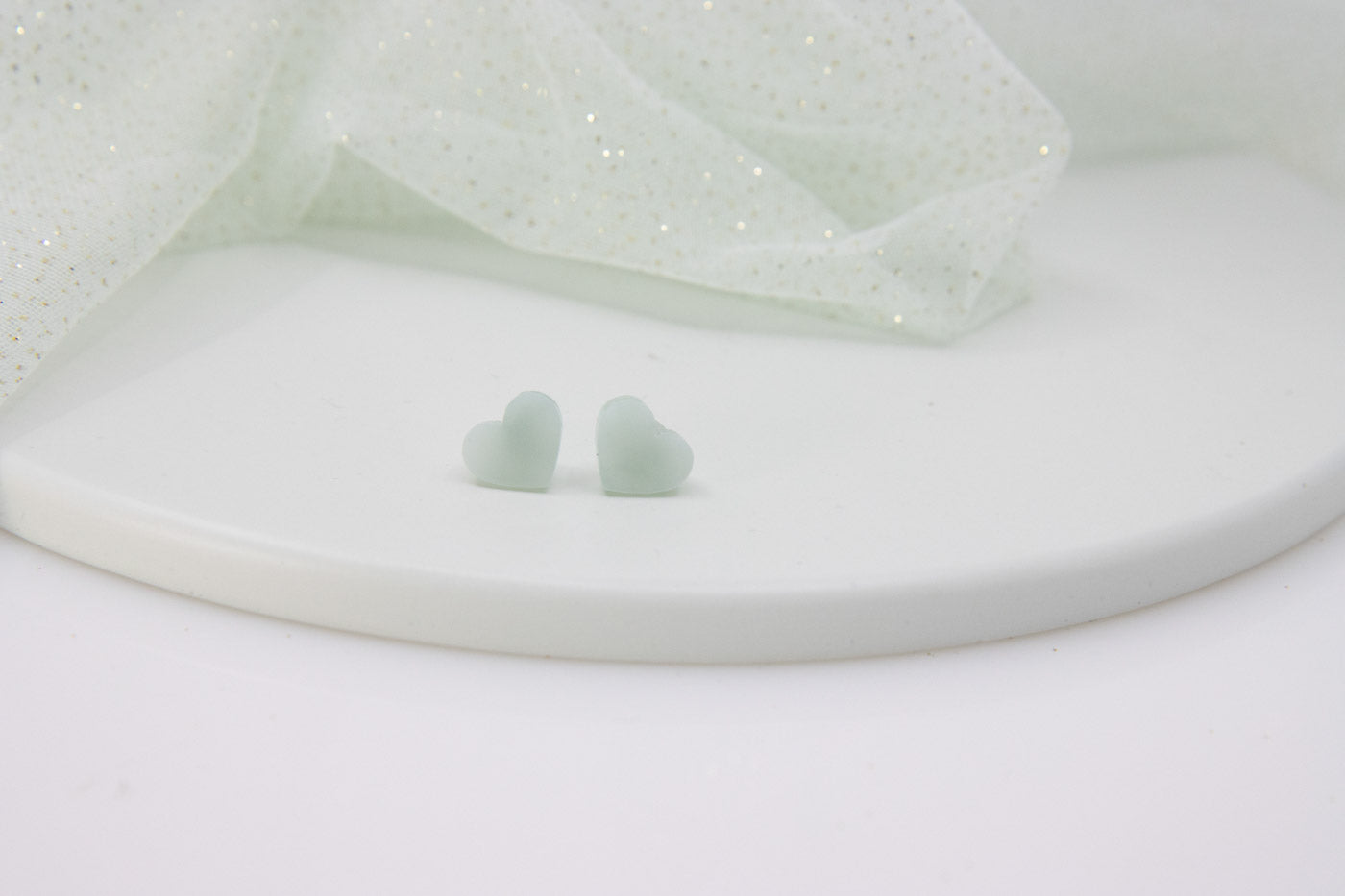 MARBLE Mini Heart Acrylic Earrings – Design with a unique play of colors