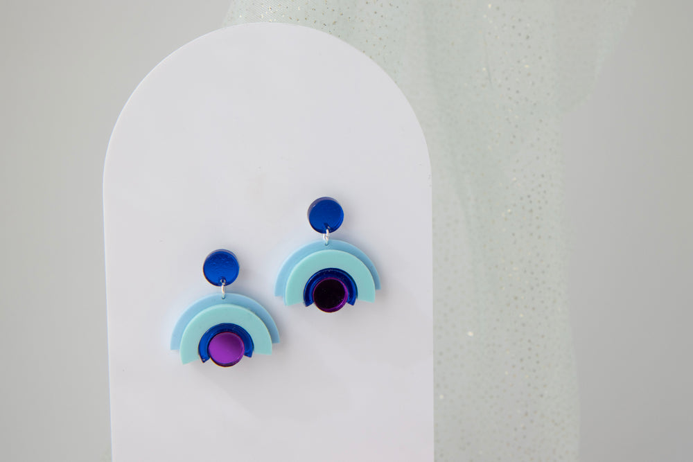 Geometrische OhrStecker "DINA" – Design mit Hängenden Elementen