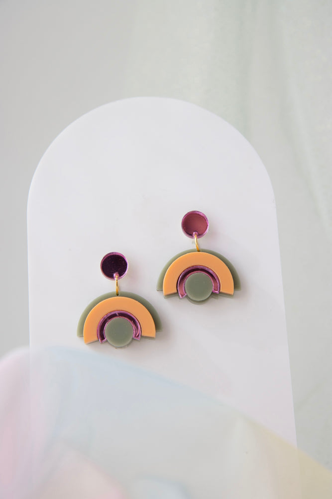 Geometrische Ohrstecker "DINA"