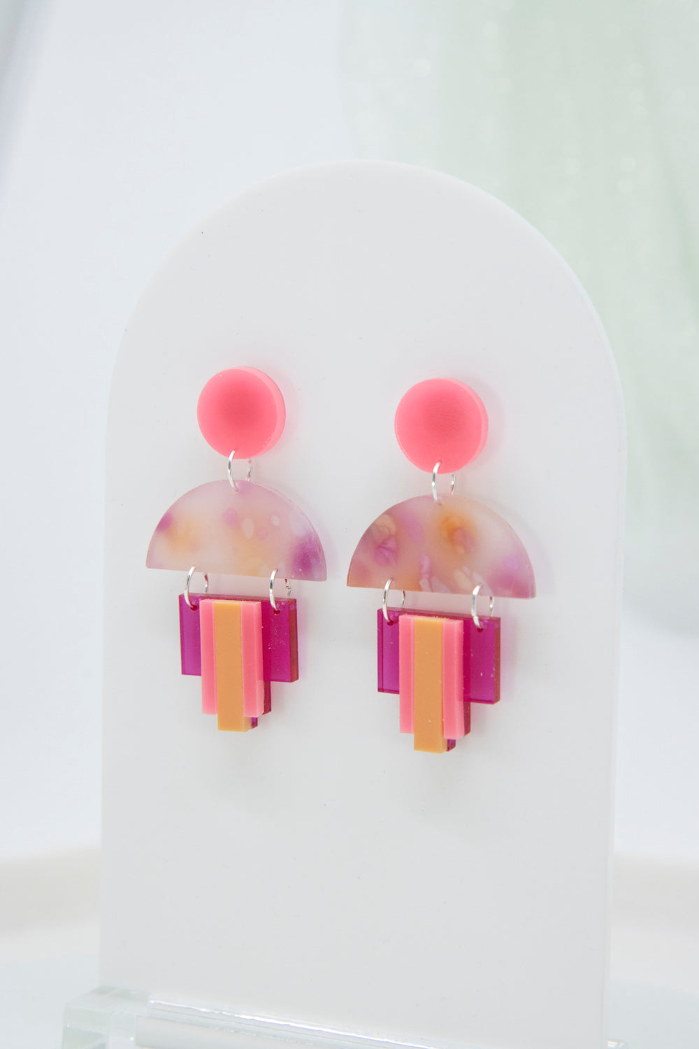 Art-Déco Ohrstecker EMPIRE – Peach Vibes