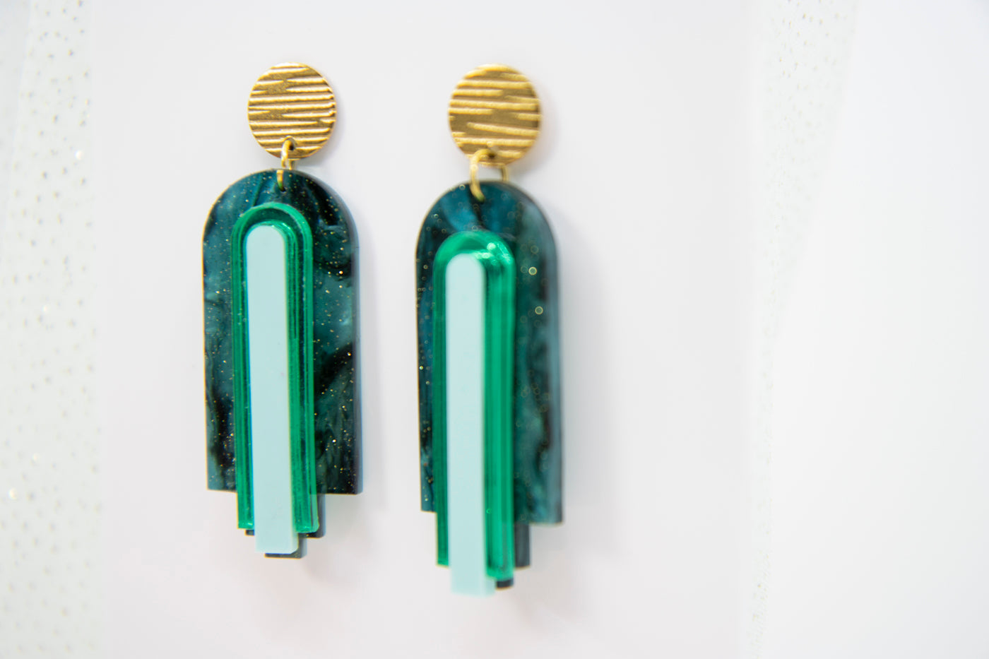 Artdeco earrings “GINA” – EMERALD EDITION