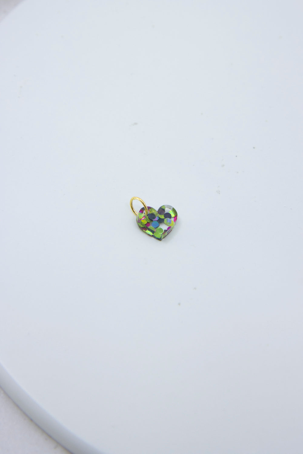 GLITZER Mini Herz Anhänger für ketten - Design für jeden Tag