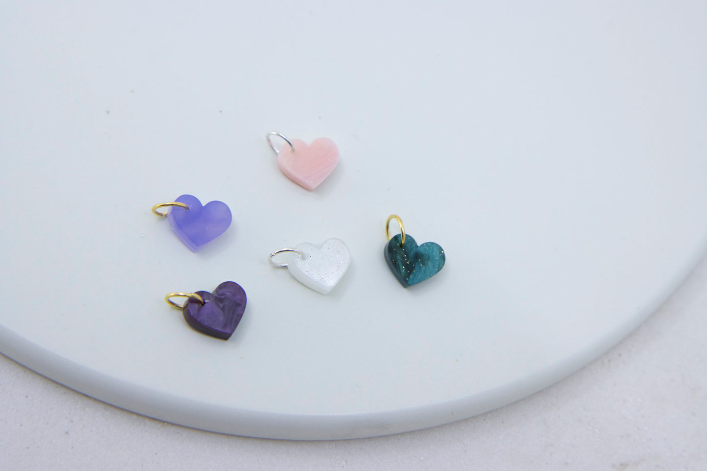MARBLE Mini Heart Pendant made of acrylic glass – in marble look