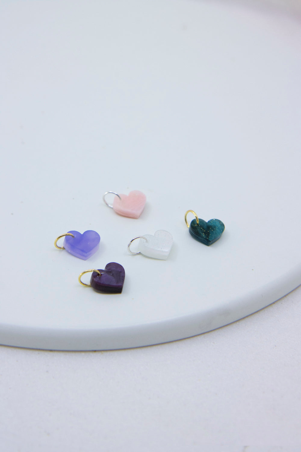 MARBLE Mini Heart Pendant made of acrylic glass – in marble look