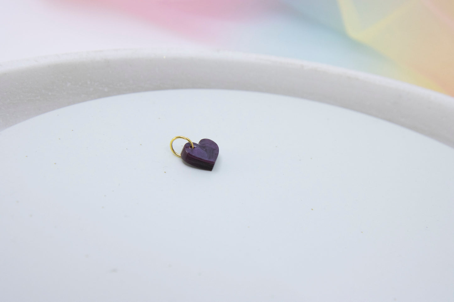 MARBLE Mini Heart Pendant made of acrylic glass – in marble look