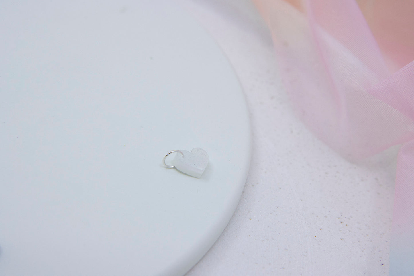 MARBLE Mini Heart Pendant made of acrylic glass – in marble look