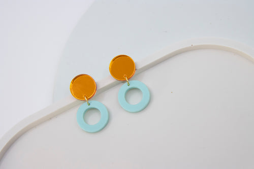 LENA geometrische farbstarke Ohrstecker aus Acrylglas Summerdrink
