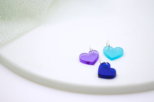 Midi Herz transparenter Anhänger aus Acrylglas