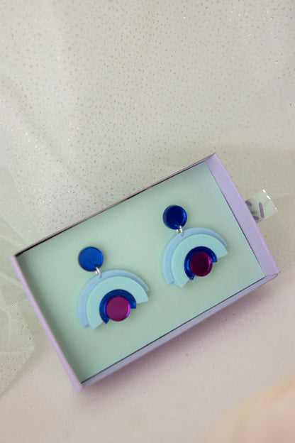 Geometrische OhrStecker "DINA" – Design mit Hängenden Elementen