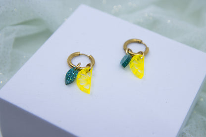 Creolen LEMON LOVE mit Zitronenscheibe