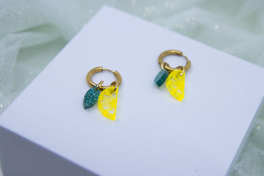Creolen LEMON LOVE mit Zitronenscheibe