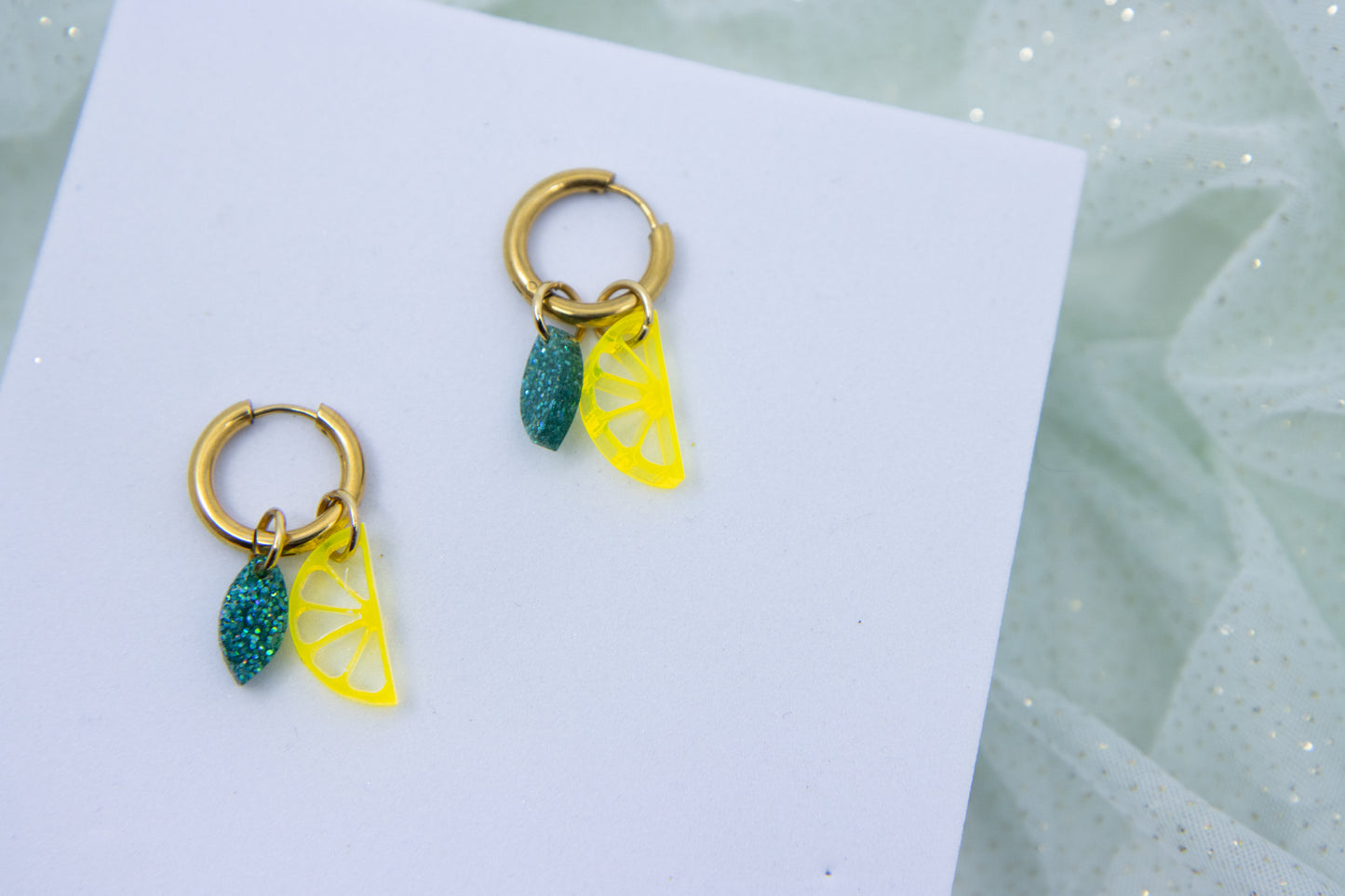 Creolen LEMON LOVE mit Zitronenscheibe