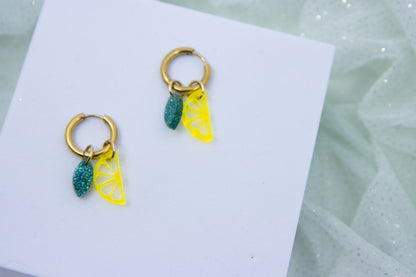 Creolen LEMON LOVE mit Zitronenscheibe