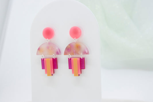 Art-Déco Ohrstecker EMPIRE – Peach Vibes