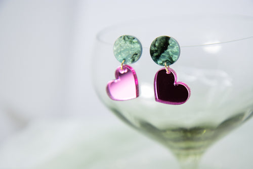 Midi Herz – Emerald Pink