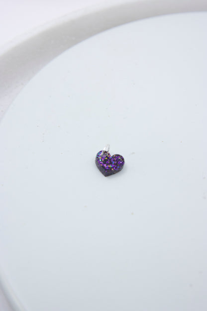 GLITZER Mini Herz Anhänger für ketten - Design für jeden Tag