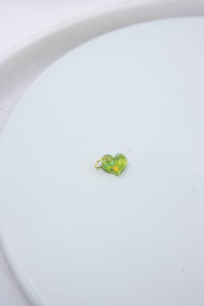 GLITZER Mini Herz Anhänger für ketten - Design für jeden Tag