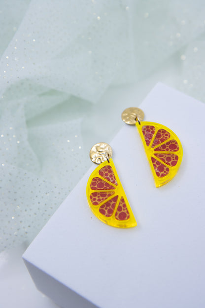 Ohrstecker LEMON LOVE mit Zitronenscheibe Midi