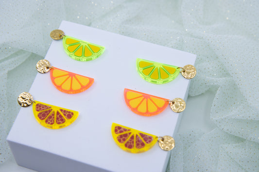 Ohrstecker LEMON LOVE mit Zitronenscheibe Midi