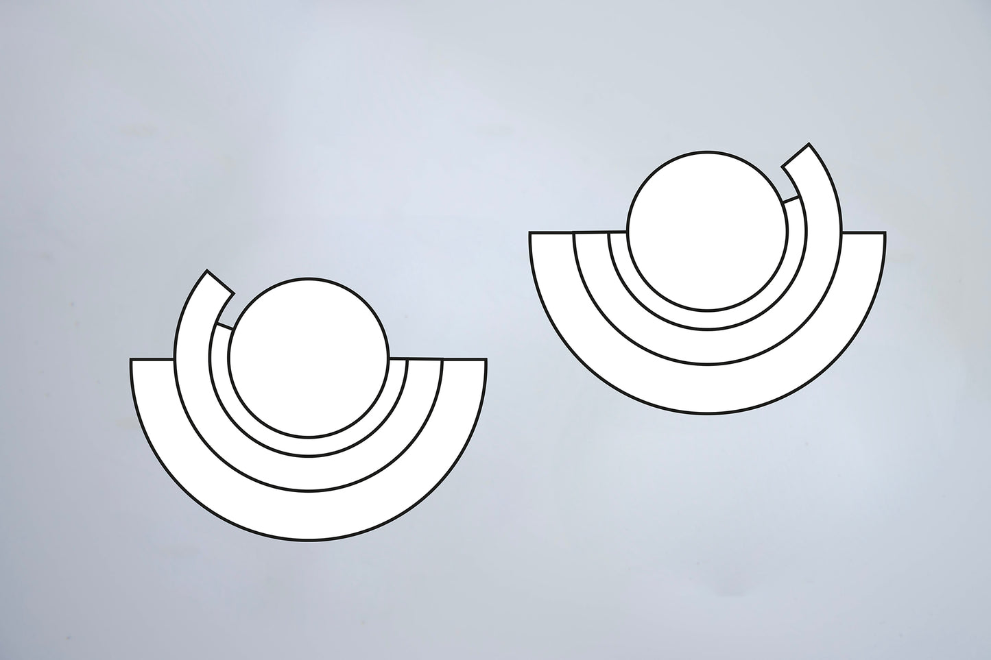 Individueller Ohrstecker "PINA ME" aus Acryl gelasert geometrisch