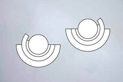 Individueller Ohrstecker "PINA ME" aus Acryl gelasert geometrisch