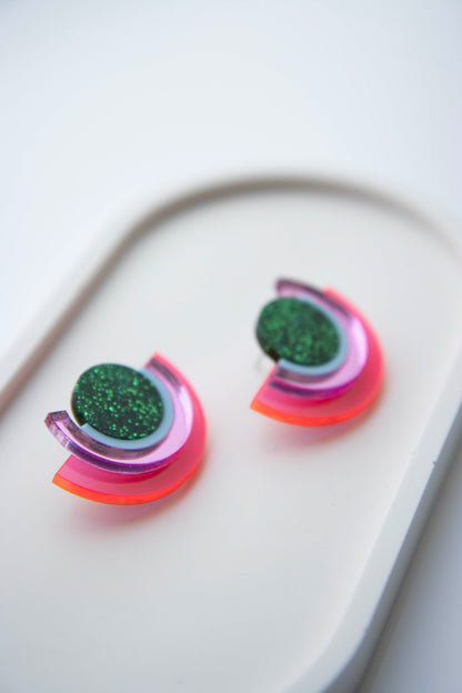 Geometrische Ohrstecker "PINA" aus Acryl gelasert