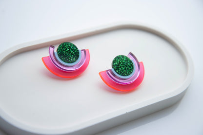 Geometrische Ohrstecker "PINA" aus Acryl gelasert