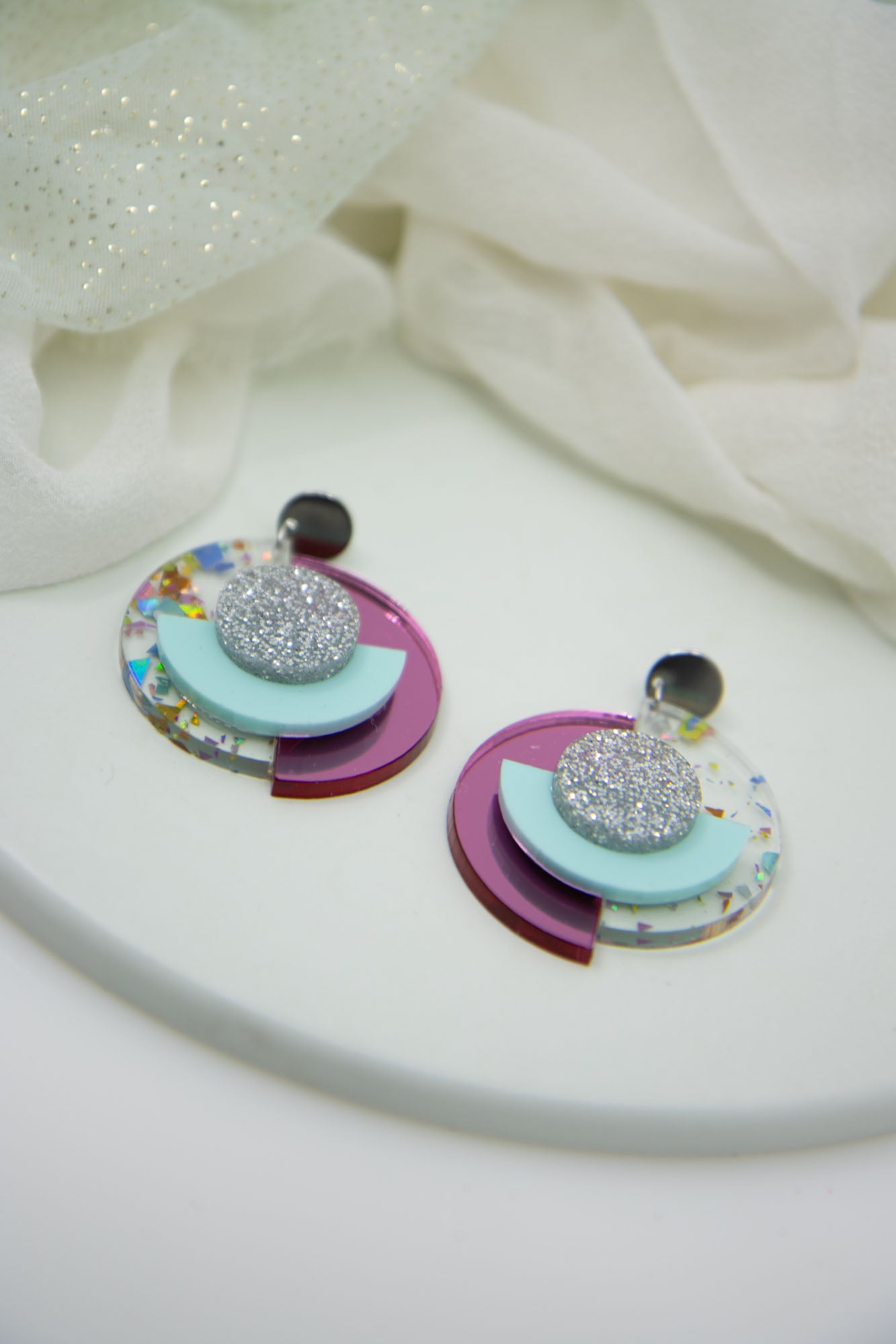 "RENA" 1984 Ohrringe 80s Farben