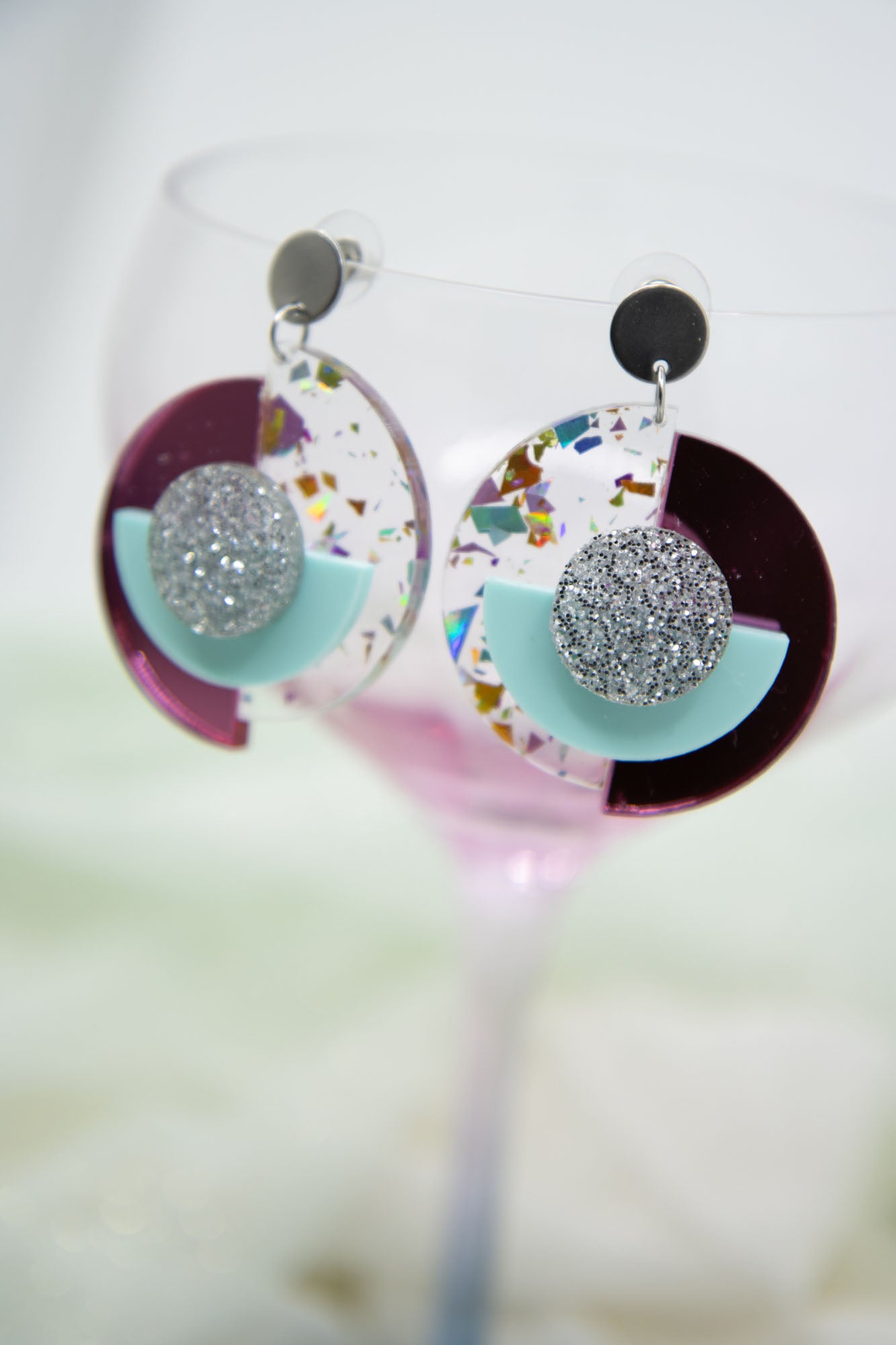 "RENA" 1984 Ohrringe 80s Farben