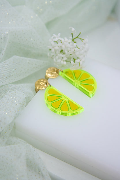 Ohrstecker LEMON LOVE mit Zitronenscheibe Midi