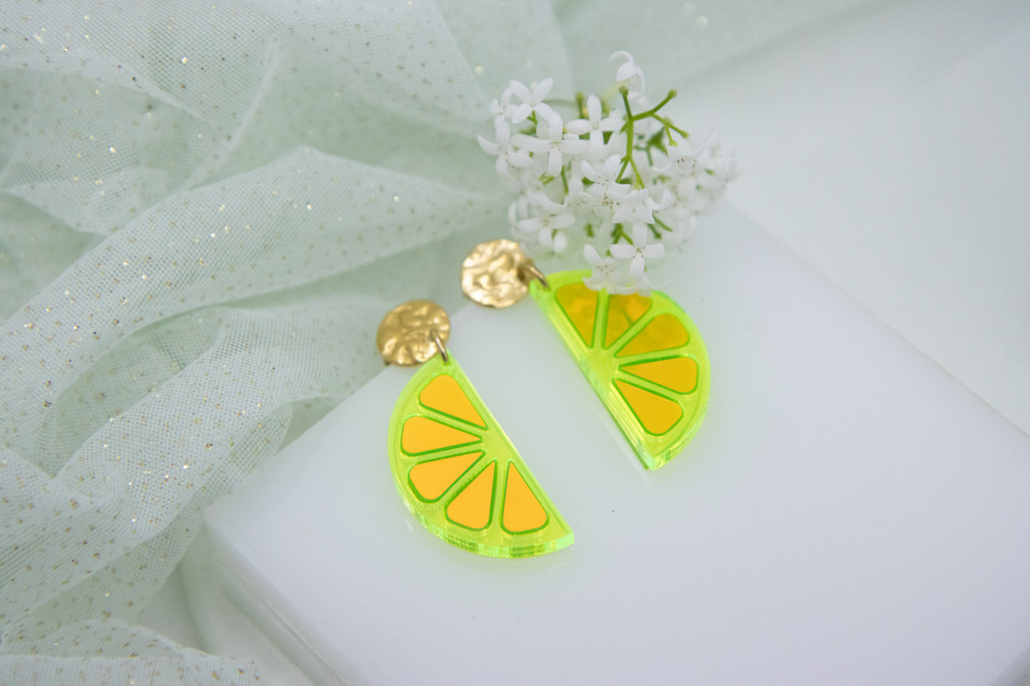Ohrstecker LEMON LOVE mit Zitronenscheibe Midi