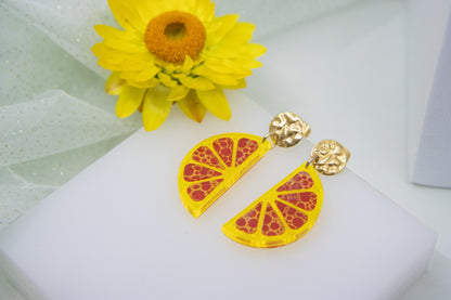 Ohrstecker LEMON LOVE mit Zitronenscheibe Midi