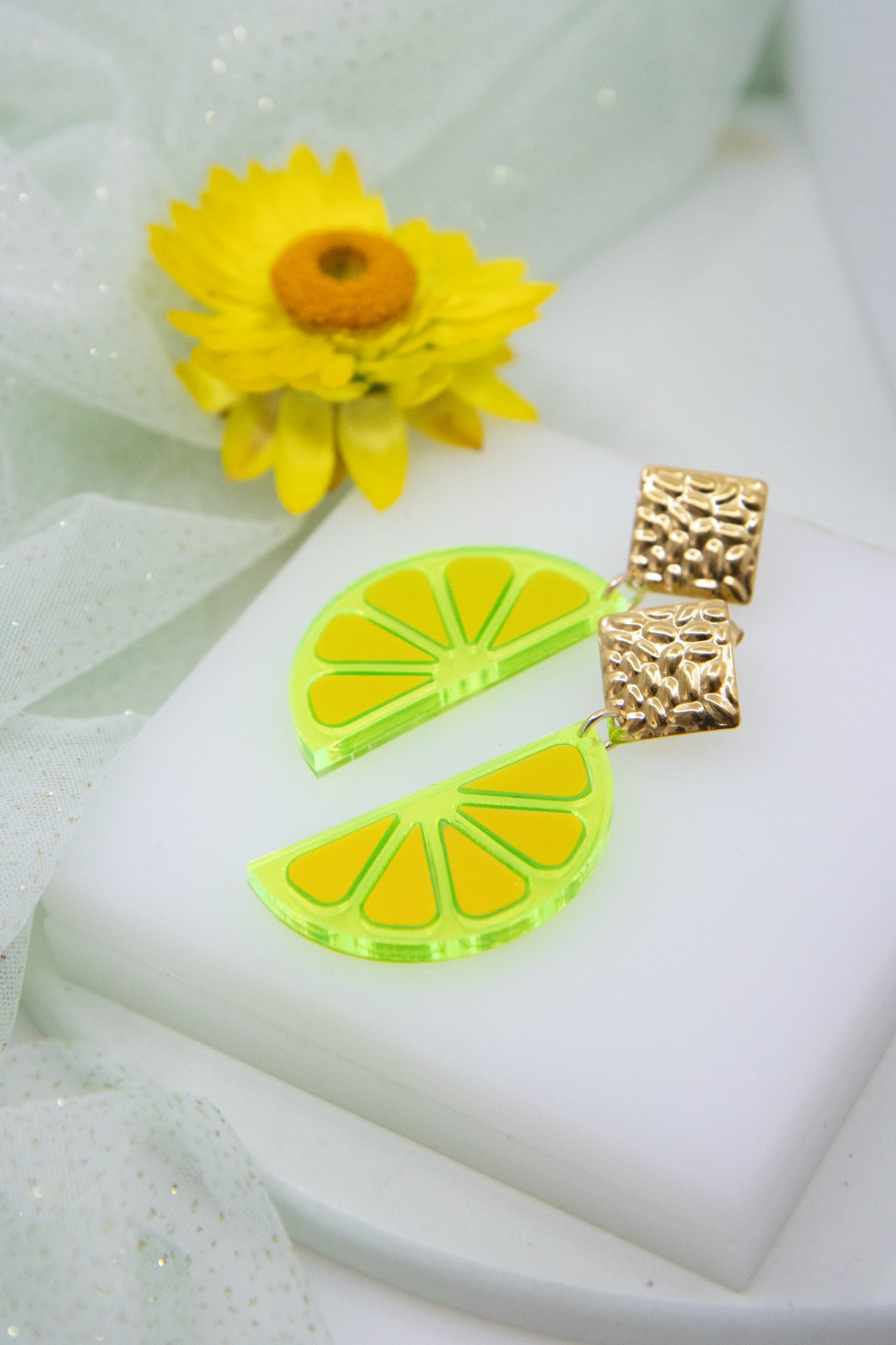 Ohrstecker LEMON LOVE mit Zitronenscheibe BIG